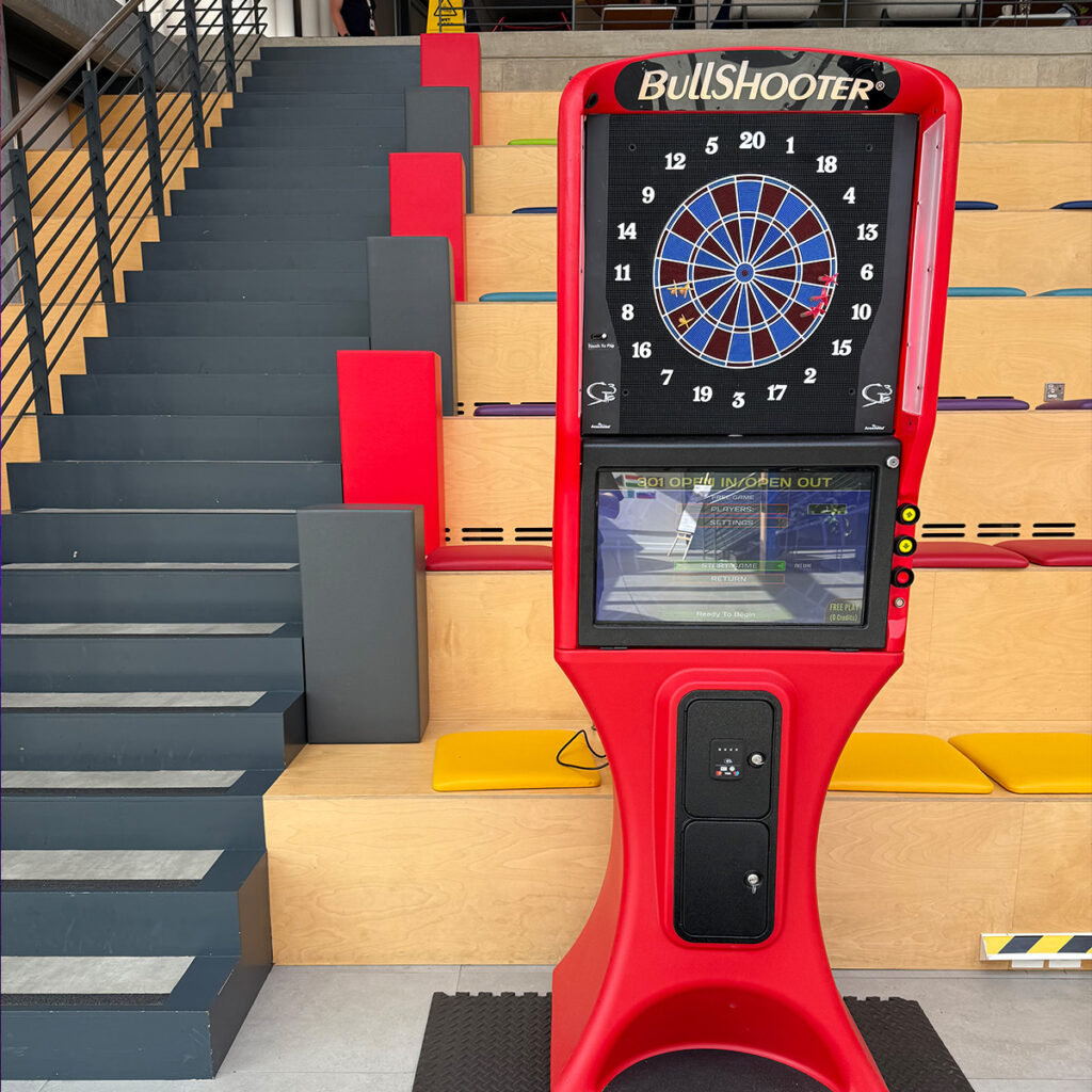 Bull Shooter Electronic Darts Machine with LED scoring display for hire UK