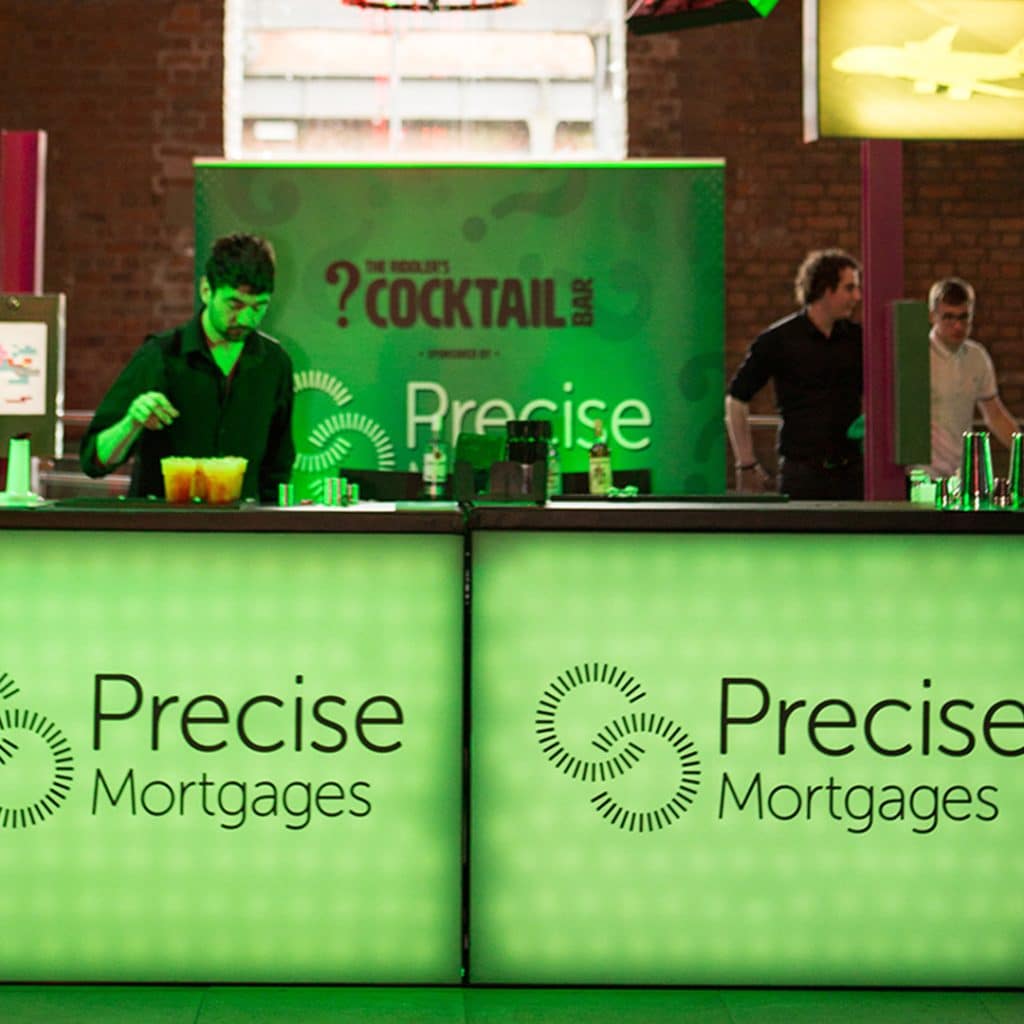 custom illuminated bar for events