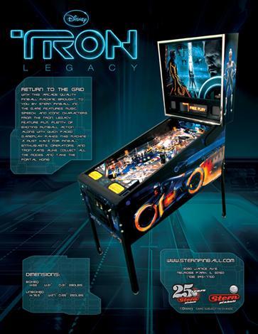 Tron Legacy Pinball Machine